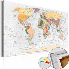 Decorative Pinboard - World's Walls [Cork Map]