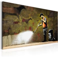 Canvas Print - Cave Painting by Banksy