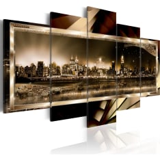 Artgeist New York: Starry Night - Sepia taulusetti