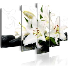Artgeist Lilies And Zen Stones taulusetti