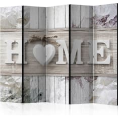Artgeist Room Divider – Inscription Home 5-osainen sermi