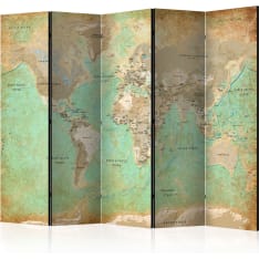 Artgeist Turquoise World Map 5-osainen sermi