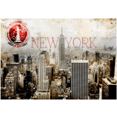 Artgeist New York - Post Age Stamp fototapetti
