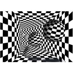 Artgeist Black & White Corridor fototapetti