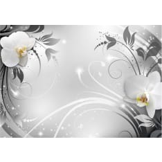 Artgeist Orchids On Silver fototapetti