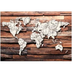 Artgeist Map On Wood fototapetti