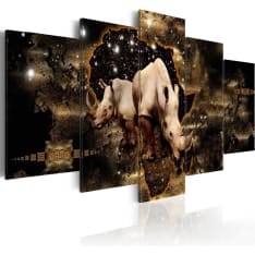 Artgeist Golden Rhino  Wide taulusetti