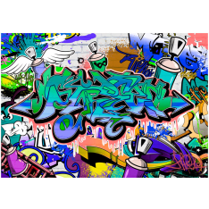 Artgeist Graffiti: Blue Theme fototapetti