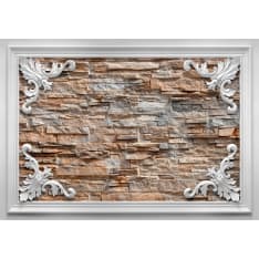 Artgeist Brick in the Frame (Brown) fototapetti