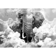 Artgeist Elephant in the Clouds (Black and White) fototapetti