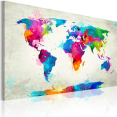 Artgeist Map Of The World - An Explosion Of Colors taulu