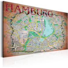 Artgeist Map Of Hamburg taulu