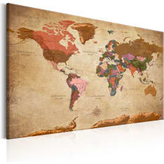 Artgeist World Map: Brown Elegance taulu