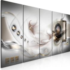 Canvas Print - Pearly Mist (5 Parts) Narrow