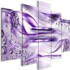 Canvas Print - Underwater Harp (5 Parts) Wide Violet