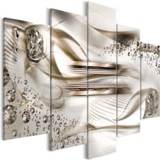 Canvas Print - Underwater Harp (5 Parts) Wide Brown
