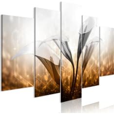 Artgeist Floral Quartet  Wide Golden taulusetti