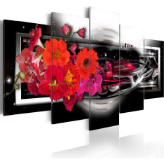 Artgeist Gerberas On Black Background taulusetti