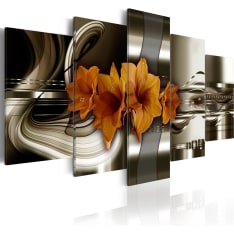 Artgeist Hippeastrum And Abstract Waves taulusetti