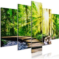 Artgeist Forest Footbridge  Wide taulusetti