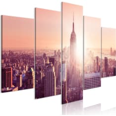 Artgeist Sun Over Manhattan  Wide Orange taulusetti