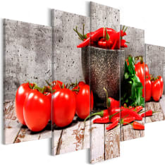 Artgeist Red Vegetables  Concrete Wide taulusetti