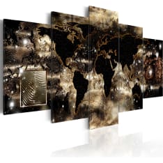 Canvas Print - Continents and stars