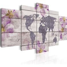 Canvas Print - Romantic World Map