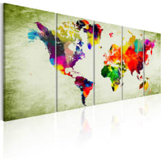 Canvas Print - Colourful Continents