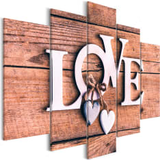 Artgeist Wooden Letters (5-Parts) Wide taulusetti