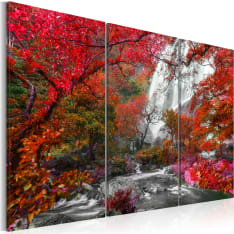 Artgeist Beautiful Waterfall: Autumnal Forest taulusetti