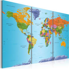Artgeist World Map: Colourful Note taulusetti
