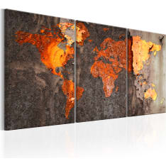 Artgeist World Map: Rusty World taulusetti