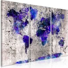 Artgeist World Map: Ink Blots  taulusetti