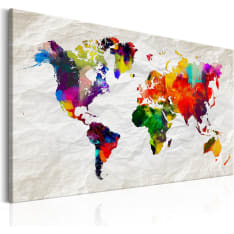 Artgeist World Map: Rainbow Madness taulu