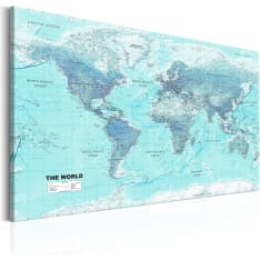 Artgeist World Map: Sky Blue World taulu