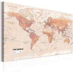 Artgeist World Map: Orange World taulu