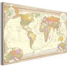 Artgeist Cream World Map taulu