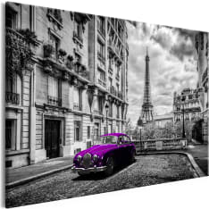 Artgeist Car In Paris  Violet Wide taulu