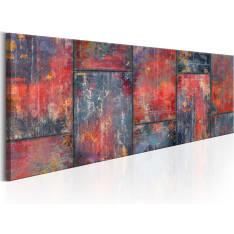 Canvas Print - Metal Mosaic: Red