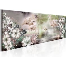 Artgeist Flamingoes And Flowers taulu