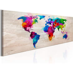 Artgeist World Map: Finesse Of Colours taulu