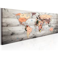 Artgeist World Maps: Wooden Travels taulu