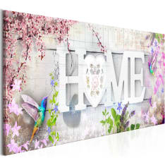 Artgeist Home And Hummingbirds  Pink Narrow taulu