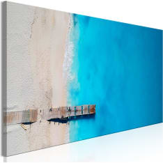 Artgeist Sea And Wooden Bridge  Narrow Blue taulu