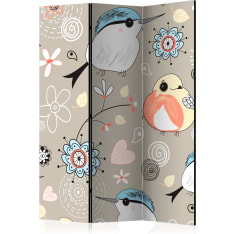 Artgeist Natural Pattern With Birds 3-osainen sermi