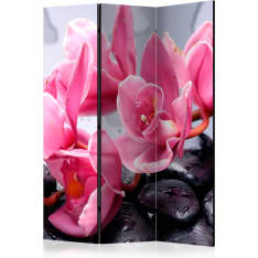 Artgeist Orchid Flowers With Zen Stones 3-osainen sermi