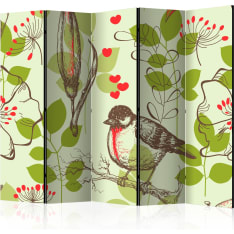 Artgeist Bird And Lilies Vintage Pattern 5-osainen sermi