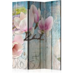 Artgeist Pink Flowers On Wood 3-osainen sermi