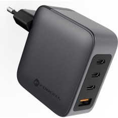 Forcell GaN 3xUSB-C / 1xUSB-A 100 W pikalaturi